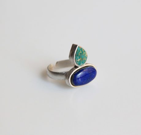 lapis torquise ring sarv